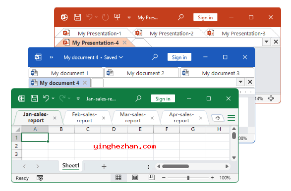 office tab免费无限制版(office多标签插件)类似浏览器的多标签截图